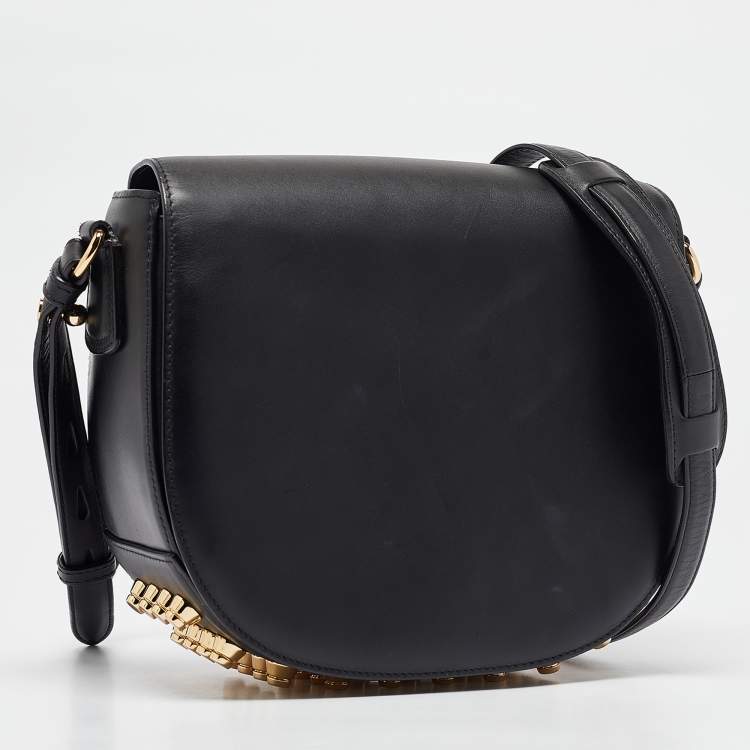 Pre Owned Alexander Wang Black Leather Studded Lia Shoulder Bag