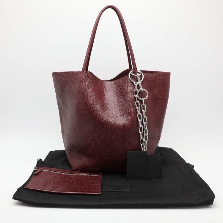 Pre Owned Alexander Wang Burgundy Leather Tote