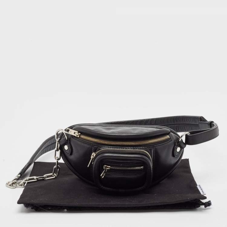 Pre Owned Alexander Wang Black Leather Attica Belt Bag