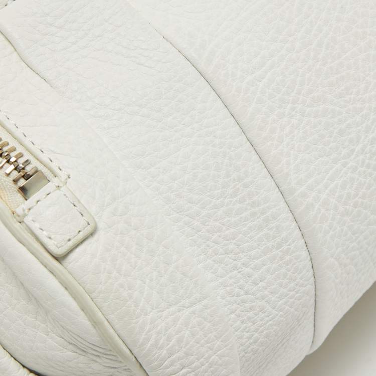 Pre Owned Alexander Wang White Grained Leather Rocco Bag