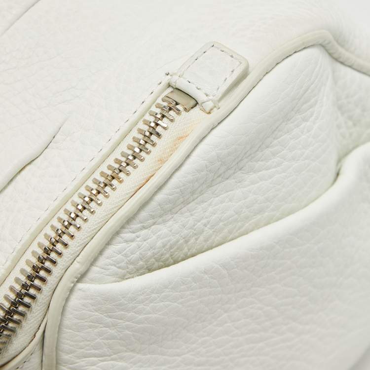 Pre Owned Alexander Wang White Grained Leather Rocco Bag