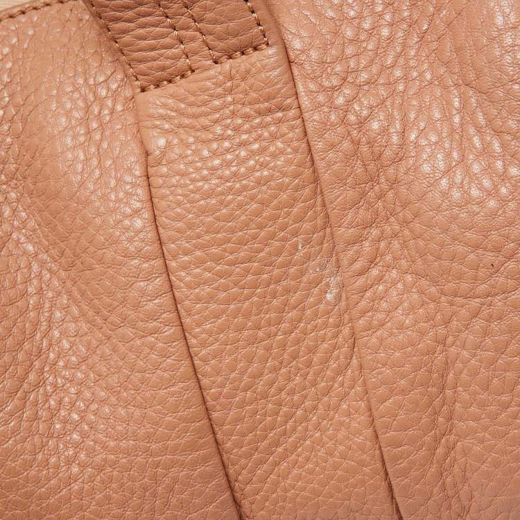 Pre Owned Alexander Wang Peach Leather Rockie Boston Bag