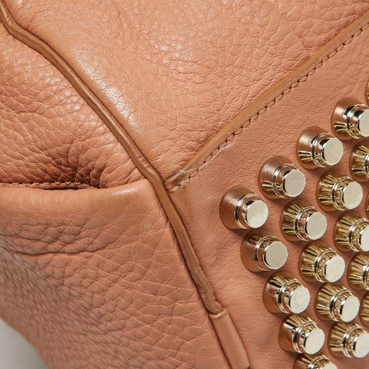 Pre Owned Alexander Wang Peach Leather Rockie Boston Bag