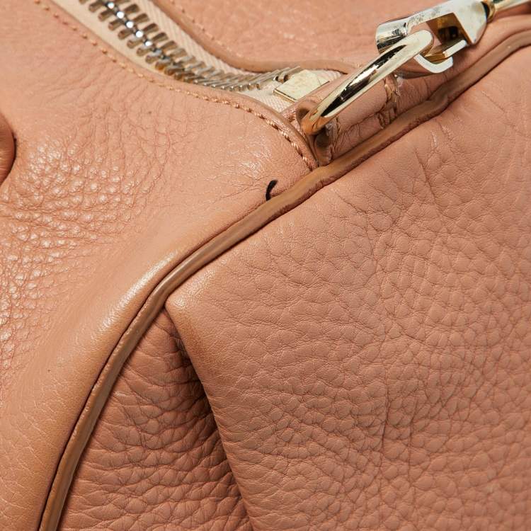 Pre Owned Alexander Wang Peach Leather Rockie Boston Bag
