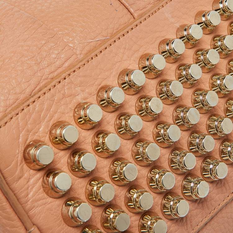 Pre Owned Alexander Wang Peach Leather Rockie Boston Bag