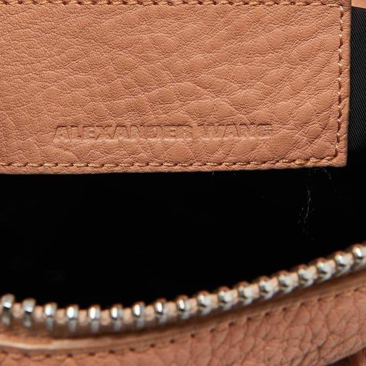 Pre Owned Alexander Wang Peach Leather Rockie Boston Bag