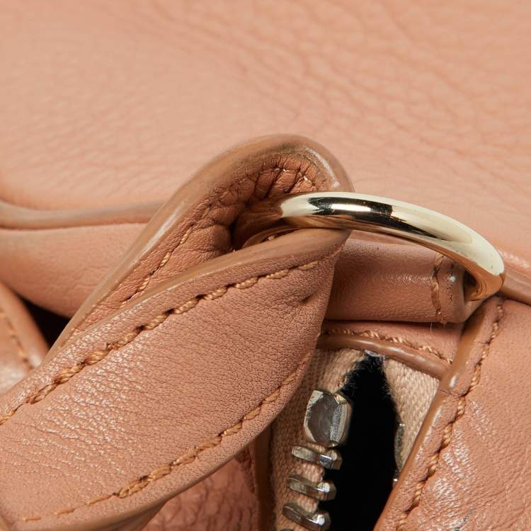 Pre Owned Alexander Wang Peach Leather Rockie Boston Bag