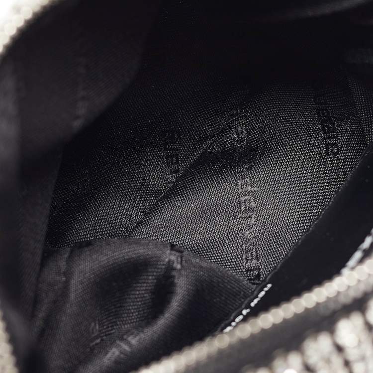 Pre Owned Alexander Wang Black Crystals and Leather Heiress Pochette Bag
