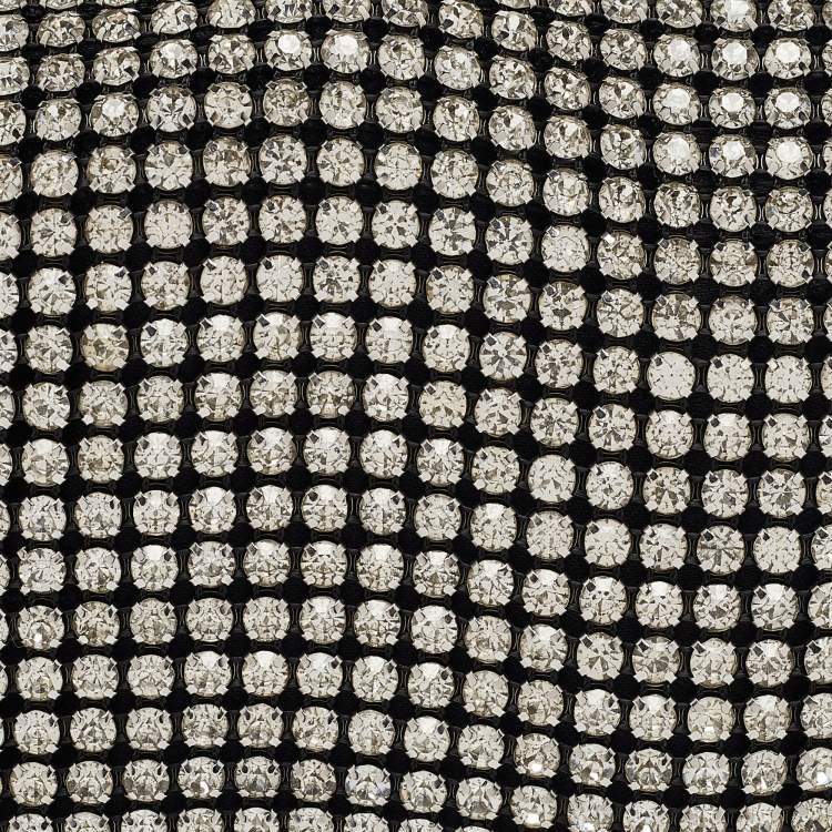 Pre Owned Alexander Wang Black Crystals and Leather Heiress Pochette Bag