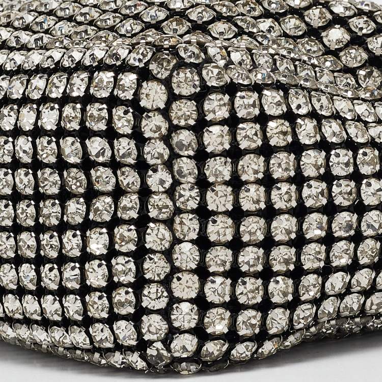 Pre Owned Alexander Wang Black Crystals and Leather Heiress Pochette Bag