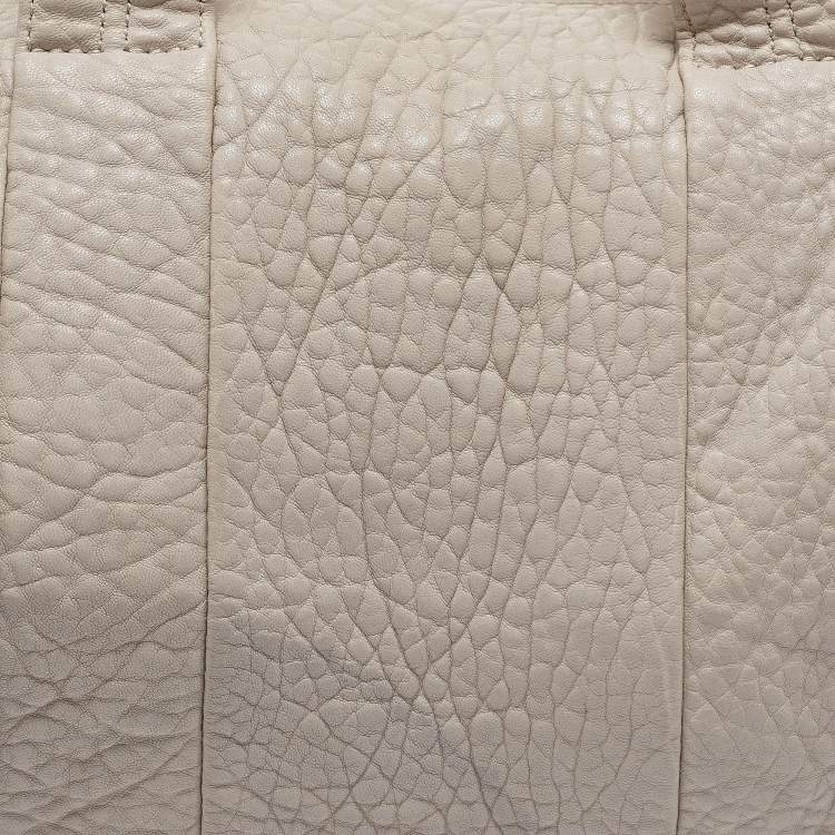 Pre Owned Alexander Wang Light Grey Pebbled Leather Rocco Bag