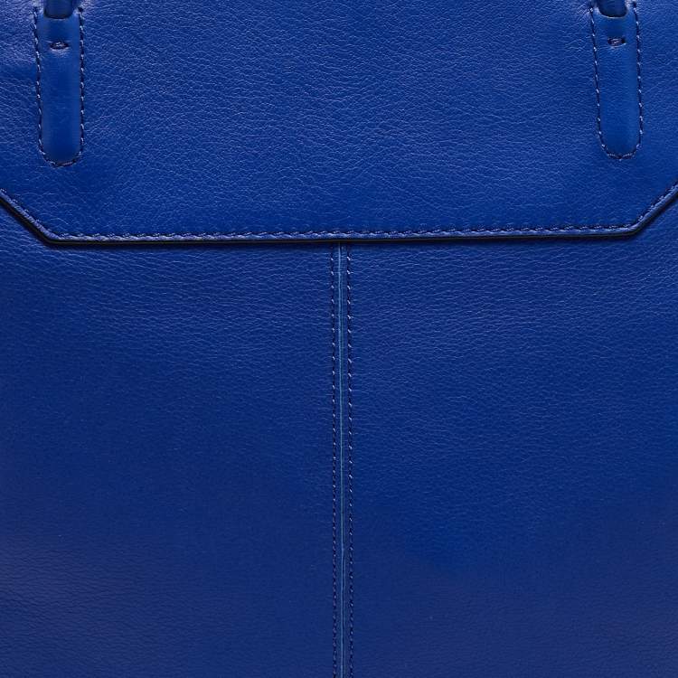 Pre Owned Alexander Wang Blue Leather Prisma Shopper Tote