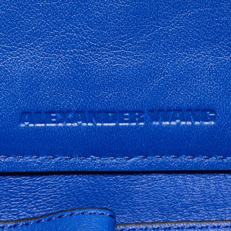 Pre Owned Alexander Wang Blue Leather Prisma Shopper Tote