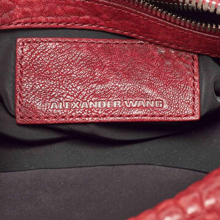 Pre Owned Alexander Wang Burgundy Leather Rocco Satchel