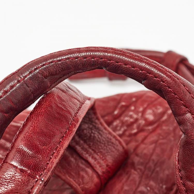 Pre Owned Alexander Wang Burgundy Leather Rocco Satchel