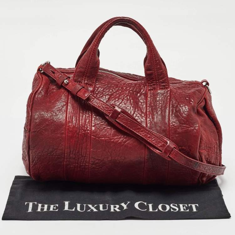 Pre Owned Alexander Wang Burgundy Leather Rocco Satchel