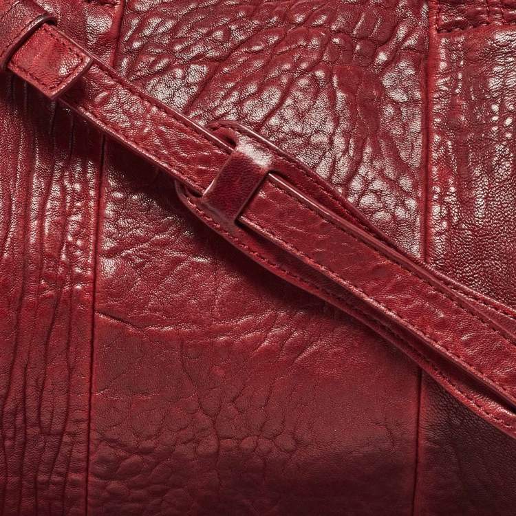 Pre Owned Alexander Wang Burgundy Leather Rocco Satchel