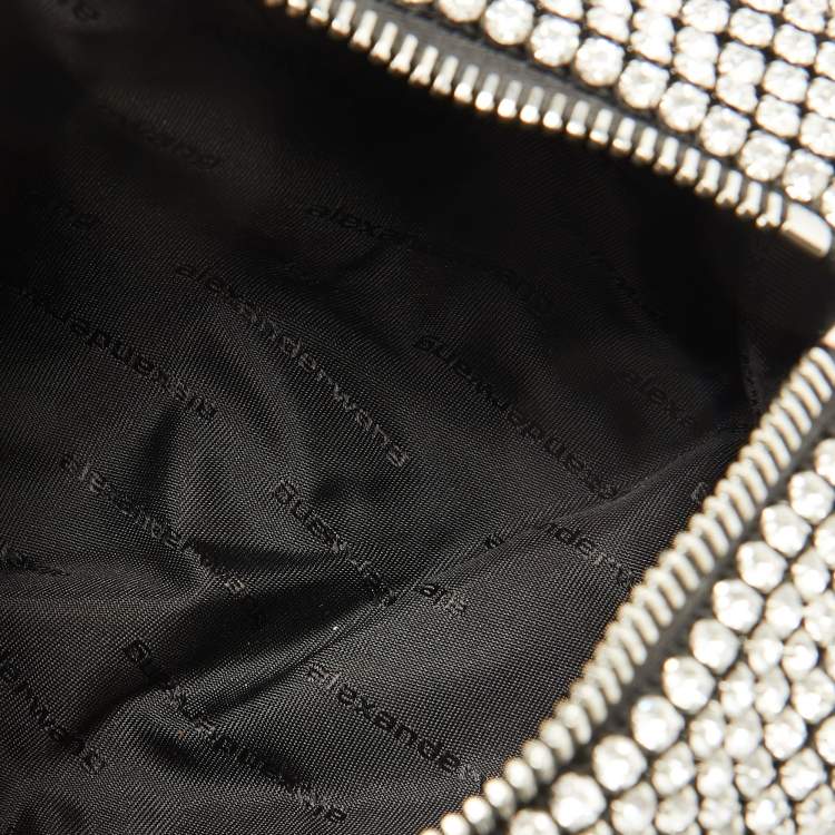 Pre Owned Alexander Wang Black Crystals Mini Cruiser Duffle Bag