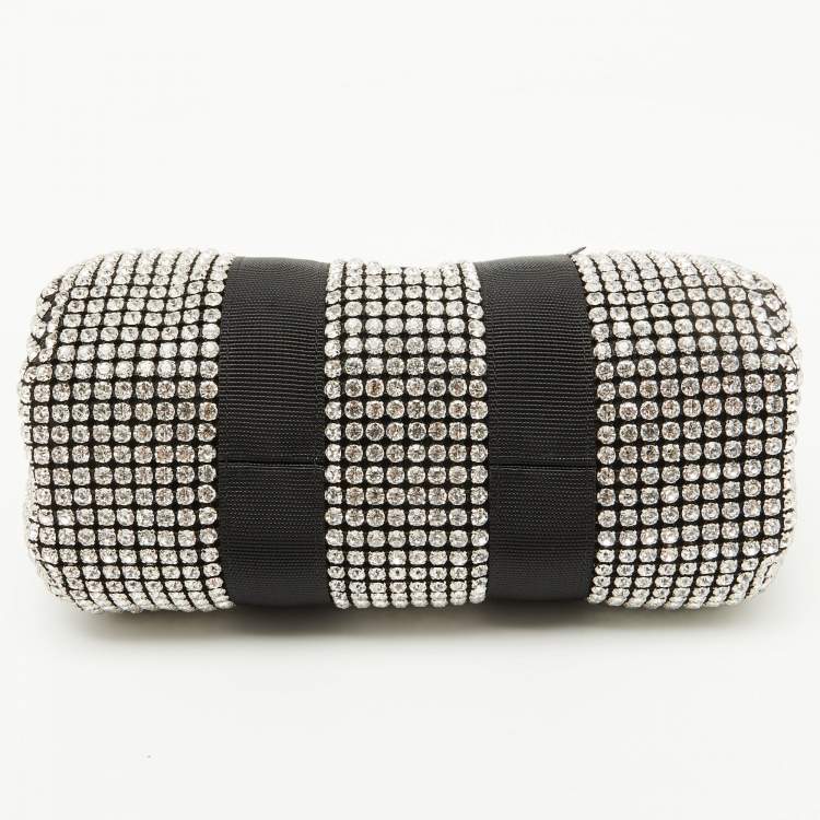 Pre Owned Alexander Wang Black Crystals Mini Cruiser Duffle Bag