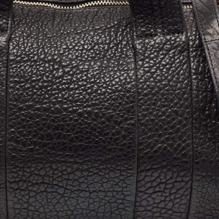 Pre Owned Alexander Wang Black Textured Leather Rocco Duffel Bag