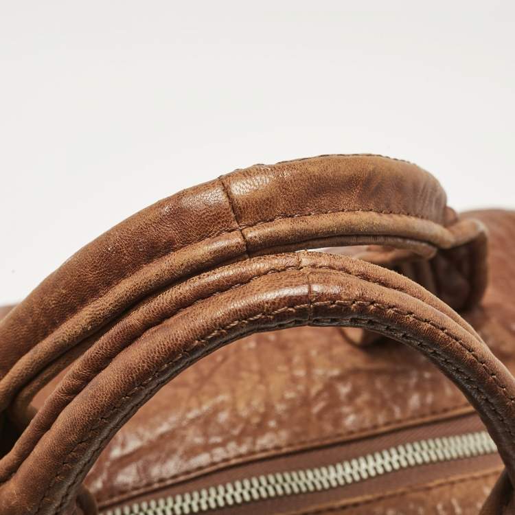 Pre Owned Alexander Wang Brown Pebbled Leather Rocco Bag