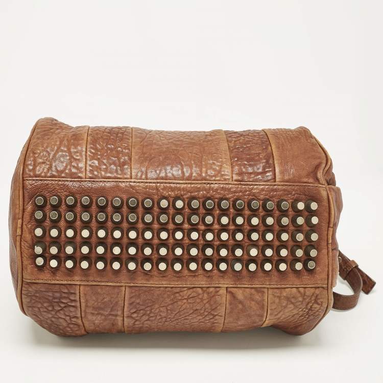 Pre Owned Alexander Wang Brown Pebbled Leather Rocco Bag