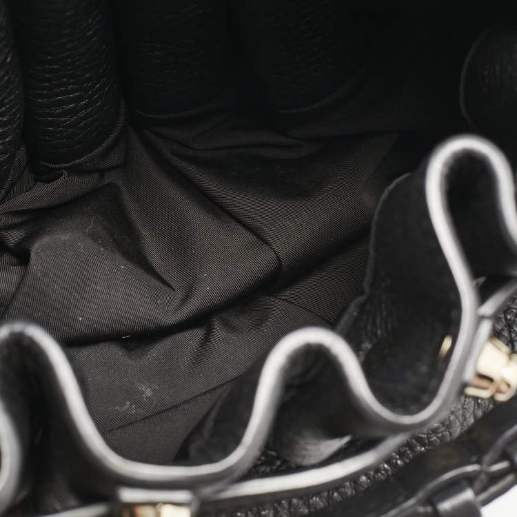 Pre Owned Alexander Wang Black Pebbled Leather Diego Bucket Bag
