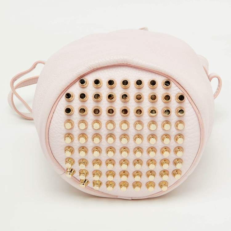 Pre Owned Alexander Wang Light Pink Textured Leather Diego Bucket Bag