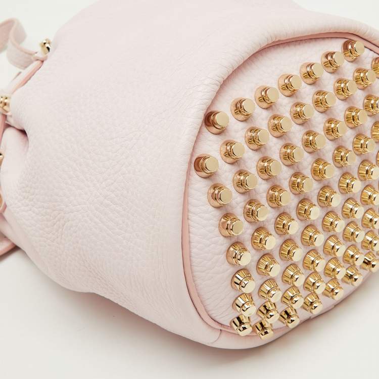Pre Owned Alexander Wang Light Pink Textured Leather Diego Bucket Bag