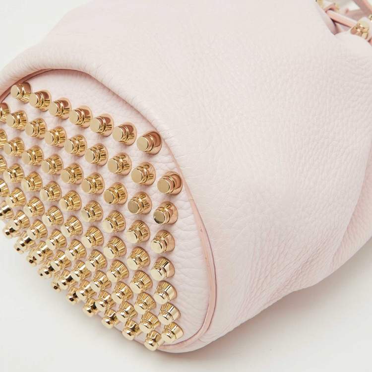 Pre Owned Alexander Wang Light Pink Textured Leather Diego Bucket Bag