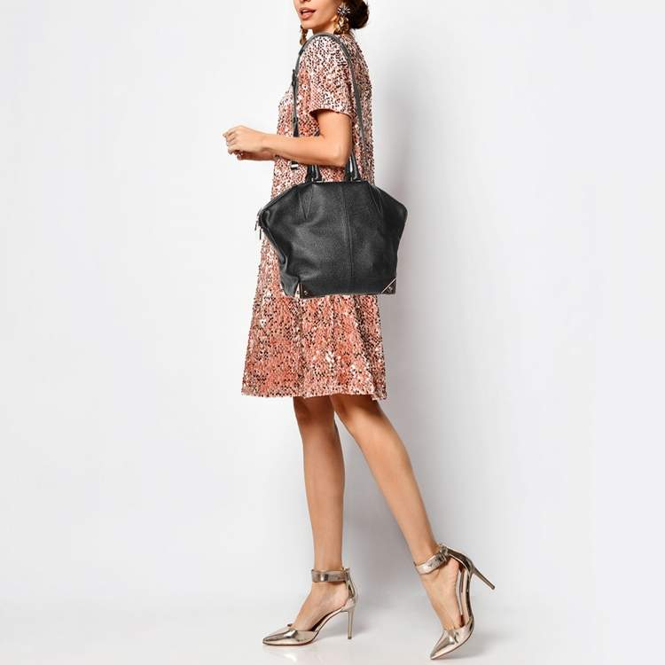 Pre Owned Alexander Wang Black Leather Emile Satchel