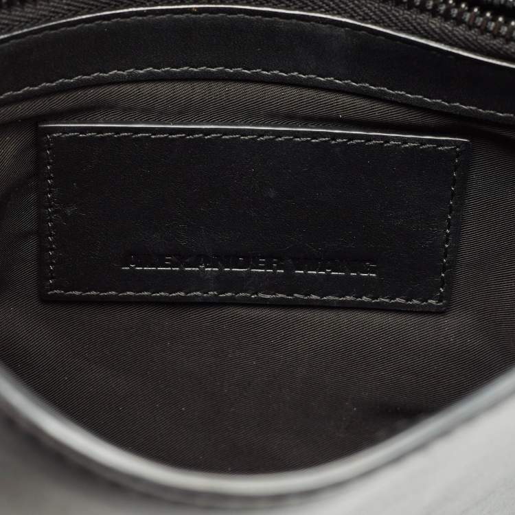 Pre Owned Alexander Wang Green/Black Python and Leather Flap Shoulder Bag