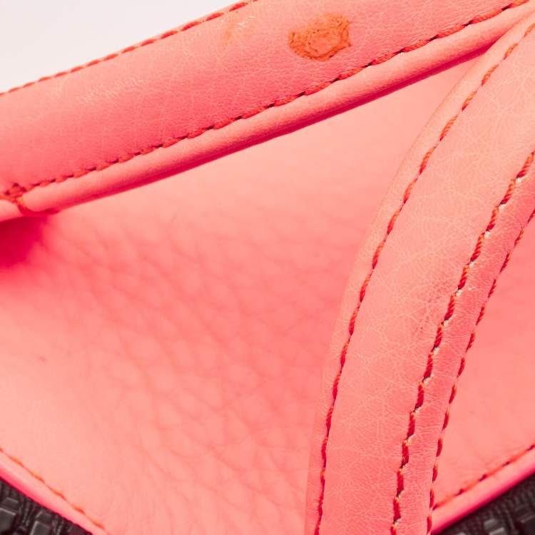 Pre Owned Alexander Wang Neon Orange Pebbled Leather Mini Rockie Bag