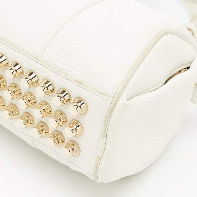 Pre Owned Alexander Wang White Pebbled Leather Mini Rockie Bag