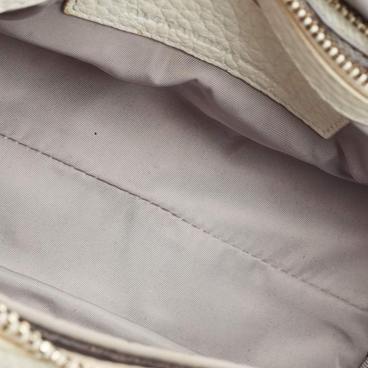 Pre Owned Alexander Wang White Pebbled Leather Mini Rockie Bag