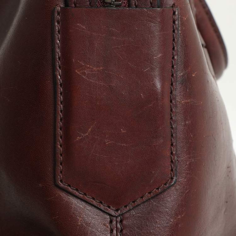 Pre Owned Alexander Wang Burgundy Leather Emile Satchel