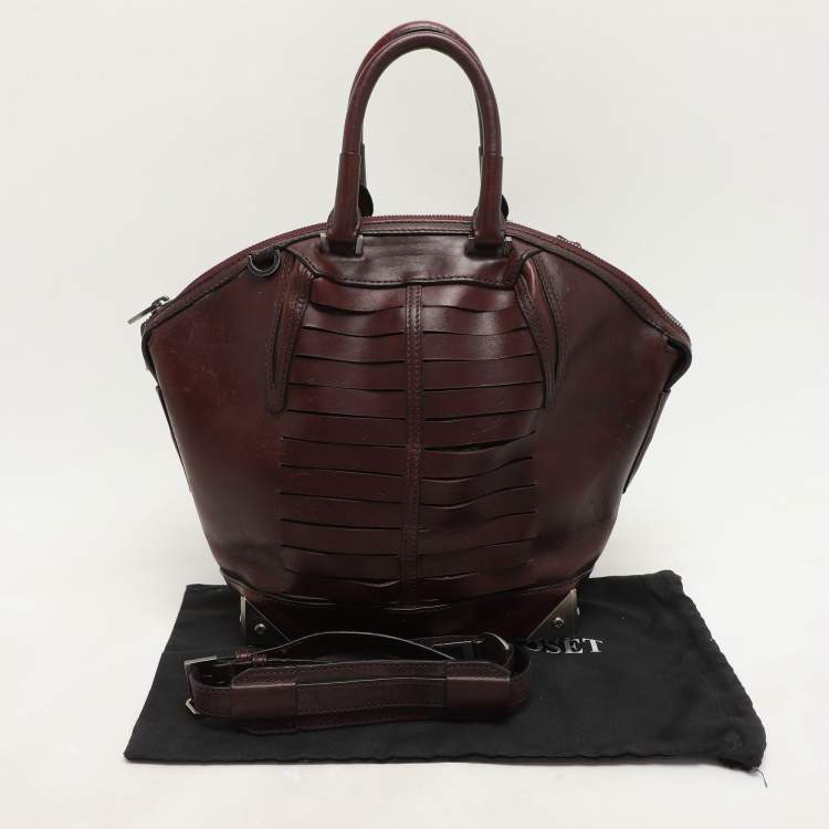 Pre Owned Alexander Wang Burgundy Leather Emile Satchel
