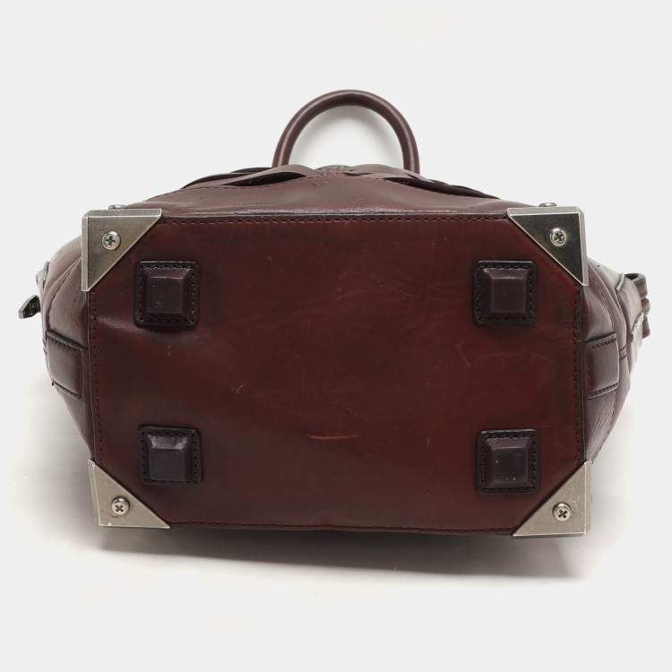 Pre Owned Alexander Wang Burgundy Leather Emile Satchel