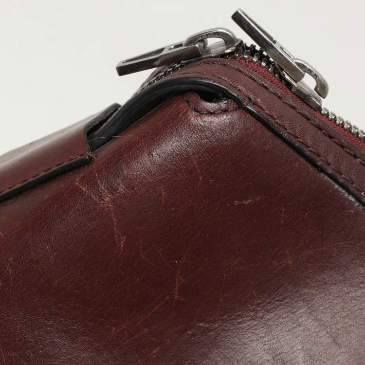 Pre Owned Alexander Wang Burgundy Leather Emile Satchel