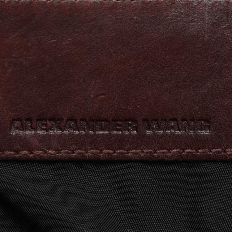 Pre Owned Alexander Wang Burgundy Leather Emile Satchel