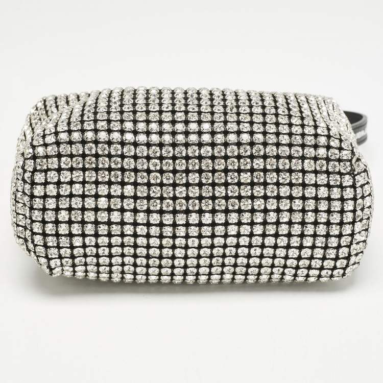 Pre Owned Alexander Wang Black Crystals and Leather Heiress Pochette Bag