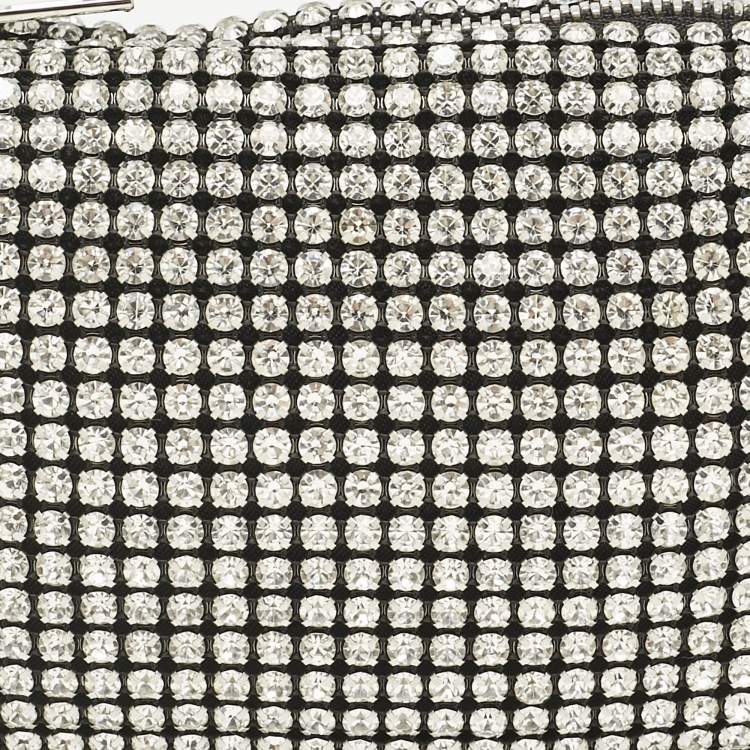 Pre Owned Alexander Wang Black Crystals and Leather Heiress Pochette Bag