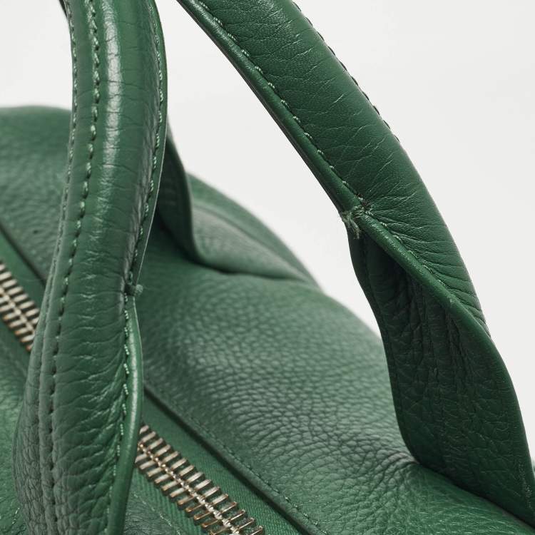 Pre Owned Alexander Wang Rocco Green Grained Leather Satchel