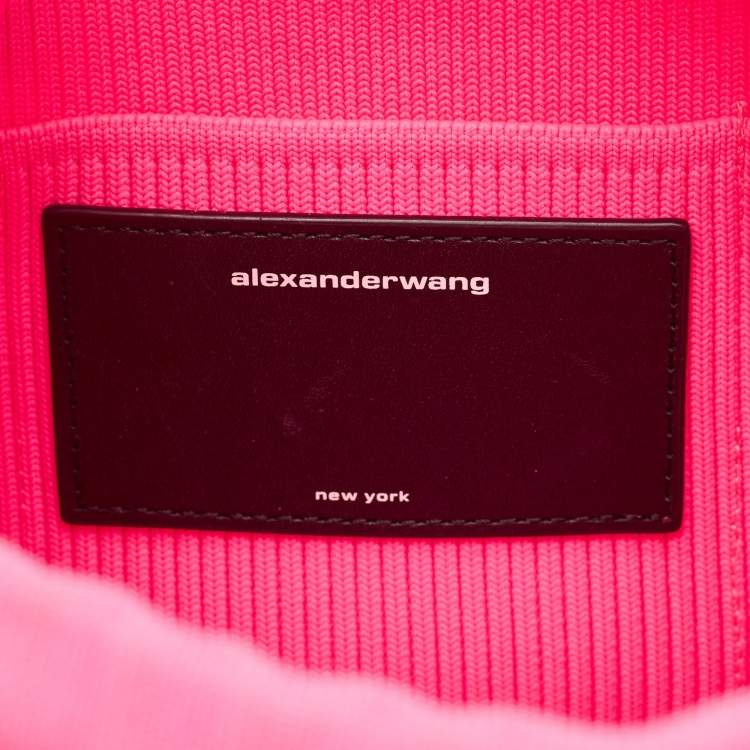 Pre Owned Alexander Wang Neon Pink Fabric Ryan Drawstring Bag