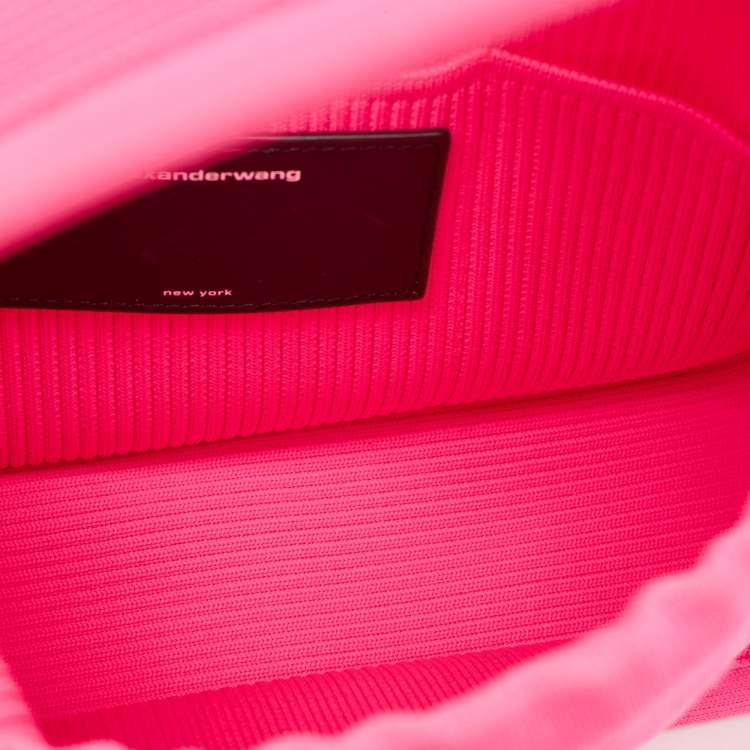 Pre Owned Alexander Wang Neon Pink Fabric Ryan Drawstring Bag