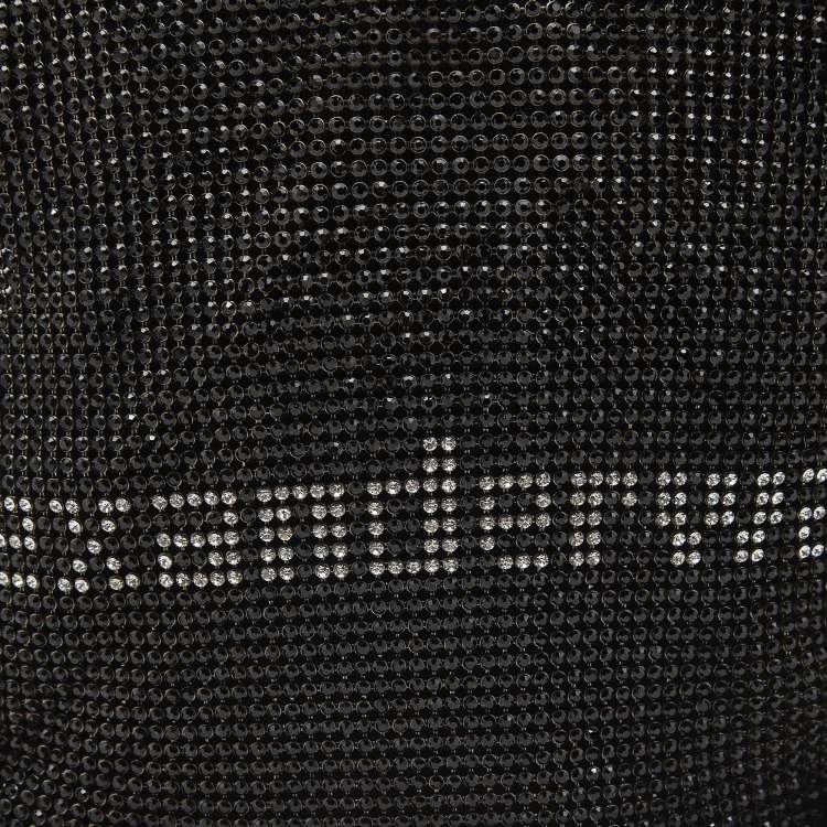 Pre Owned Alexander Wang Black Rhinestone Wanglock Pouch