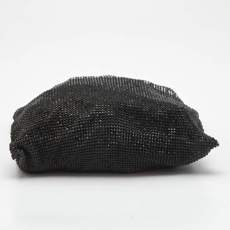 Pre Owned Alexander Wang Black Rhinestone Wanglock Pouch