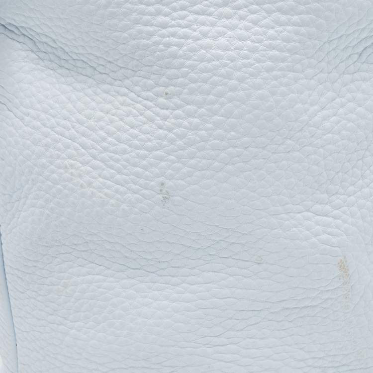 Pre Owned Alexander Wang Light Blue Pebbled Leather Diego Bucket Bag