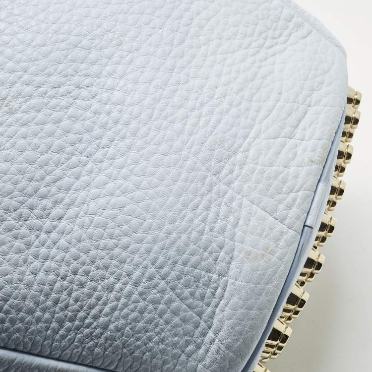 Pre Owned Alexander Wang Light Blue Pebbled Leather Diego Bucket Bag