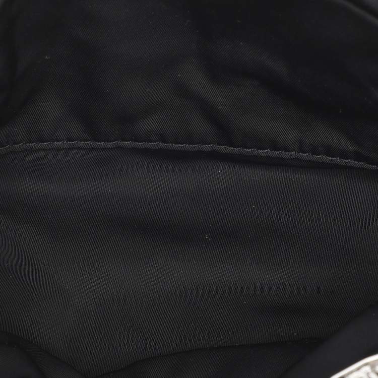 Pre Owned Alexander Wang Black/Blue Leather/PVC and Suede Chastity Clutch